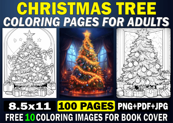 Finding Focus and Festive Calm with KDP Christmas Tree Coloring Pages for Adults