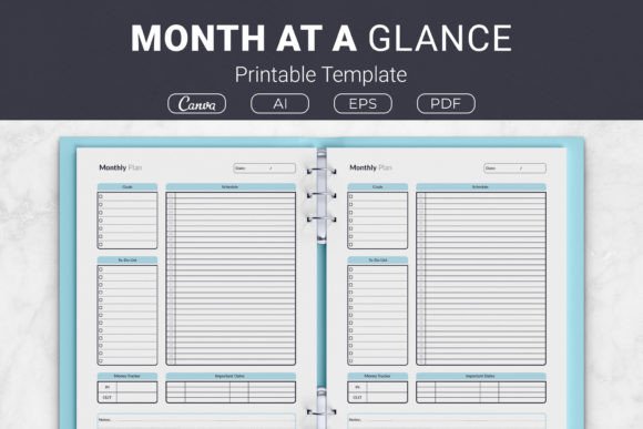 Month at a Glance Printable Template: Your All-in-One Planner for Staying Organized
