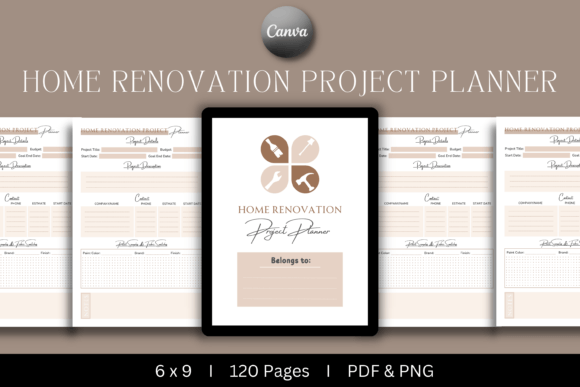 Organizing Spaces and Publishing Success with a Home Renovation Project Planner KDP