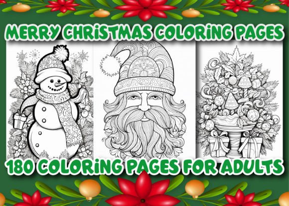 The Art of Festive Relaxation: Exploring 180 Merry Christmas Coloring Pages and the Adult Volume 4 Collection