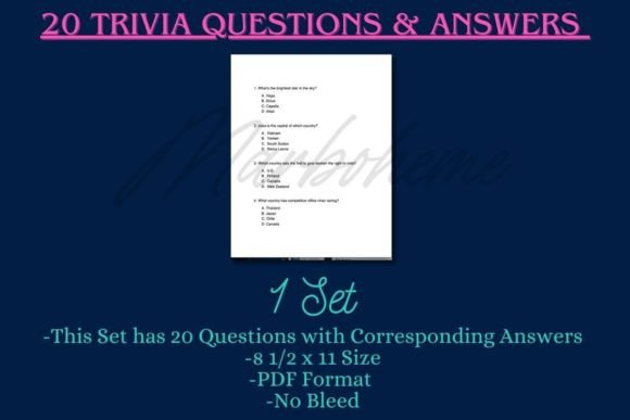 Trivia Questions Answers: 20 Brain-Teasing Q&As to Print