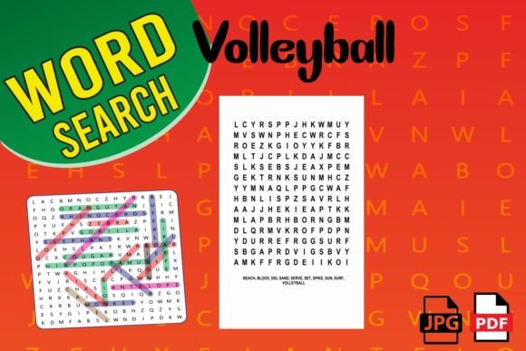 Volleyball Word Search Puzzles: A Complete Activity Book Interior Solution for Publishers and Fans